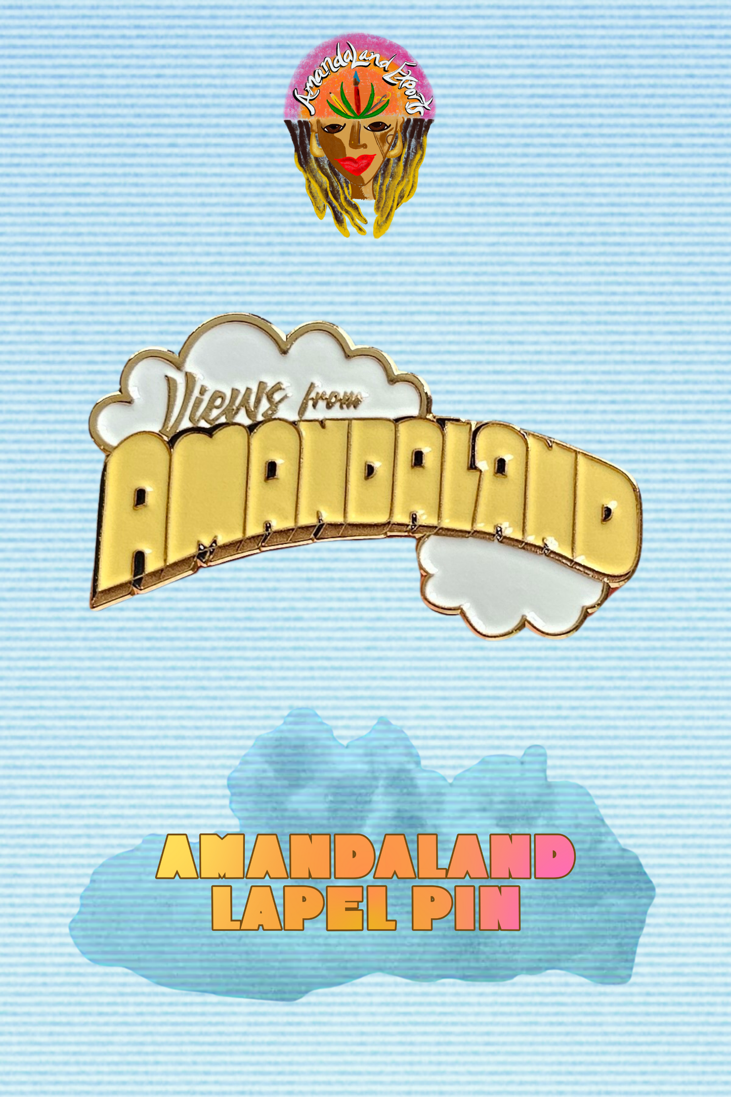 AMANDALAND lapel pin + bookmark