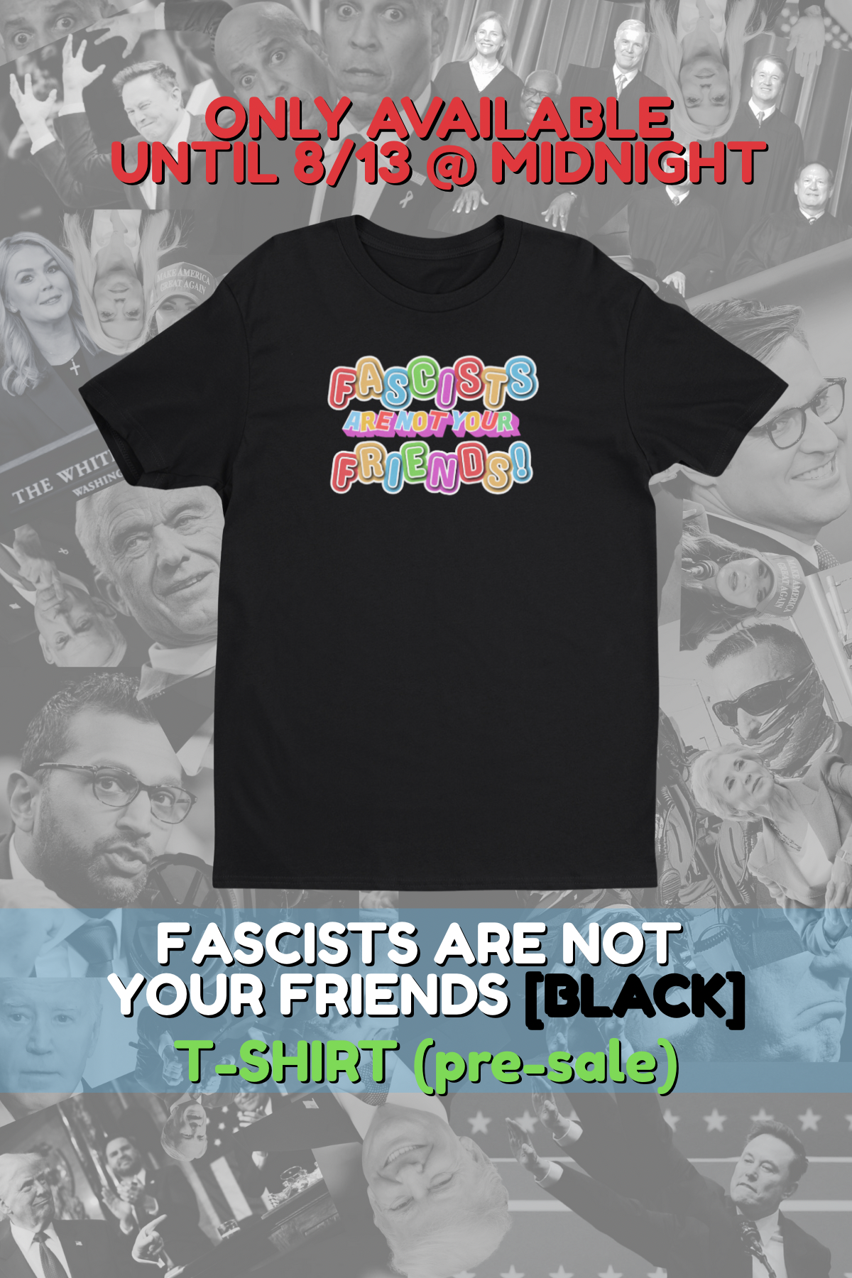 BLACK Fascists ARE NOT Your Friends T-Shirt