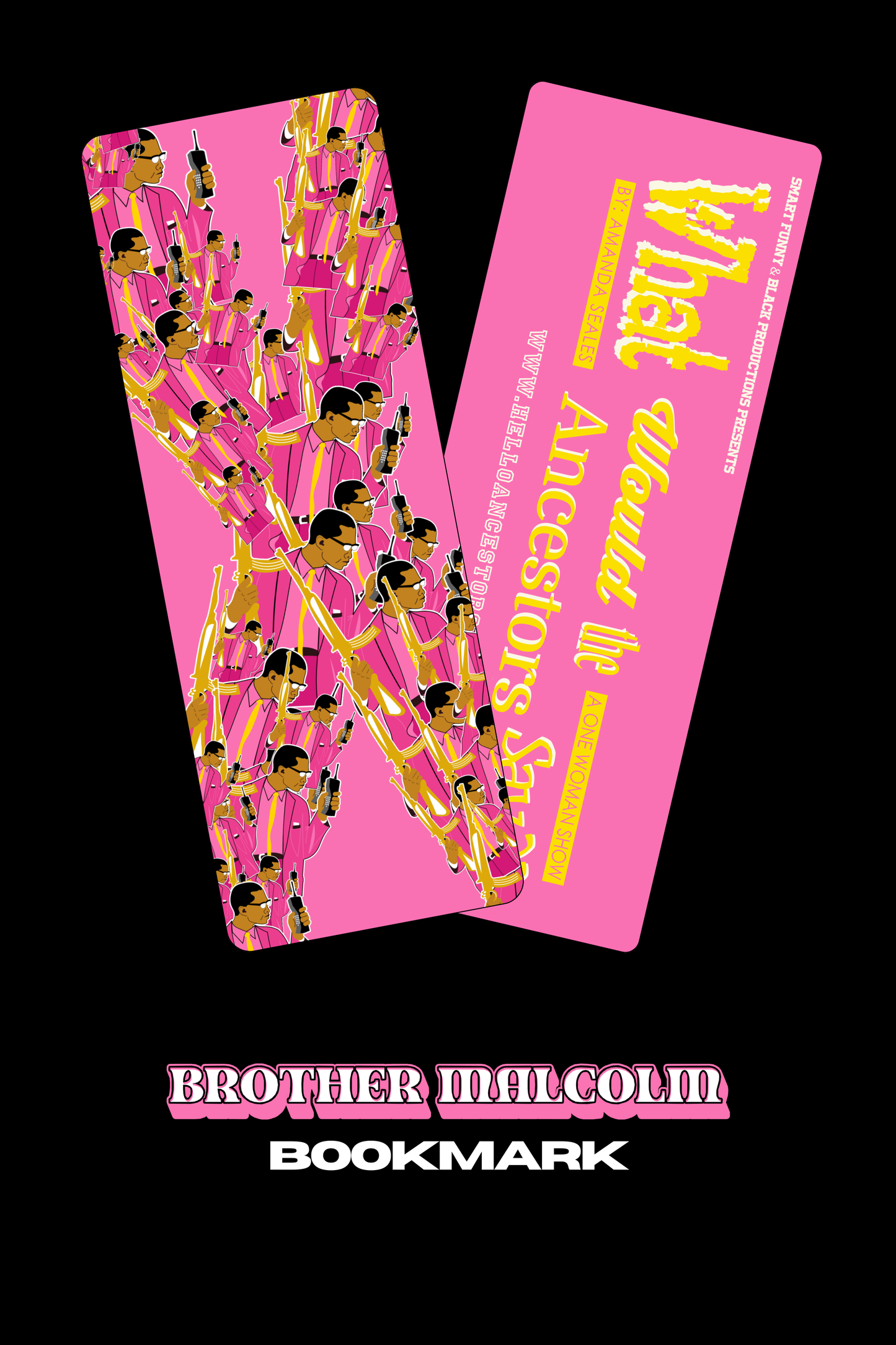 Brother Malcolm LAPEL PIN + BOOKMARK