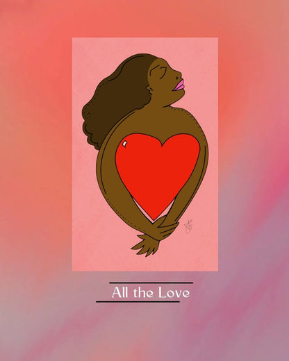 SET OF 5 PRINTS Love is a Mother Artwork