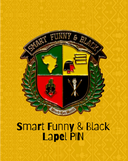 Smart Funny & Black Lapel Pin [w/ bookmark]