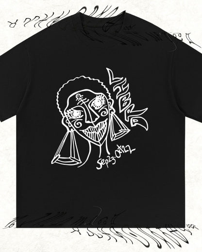 LIBRA SIS [B&W] OVERSIZED tee