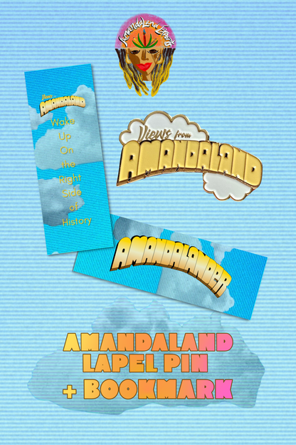 AMANDALAND lapel pin + bookmark