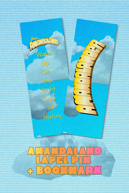AMANDALAND lapel pin + bookmark