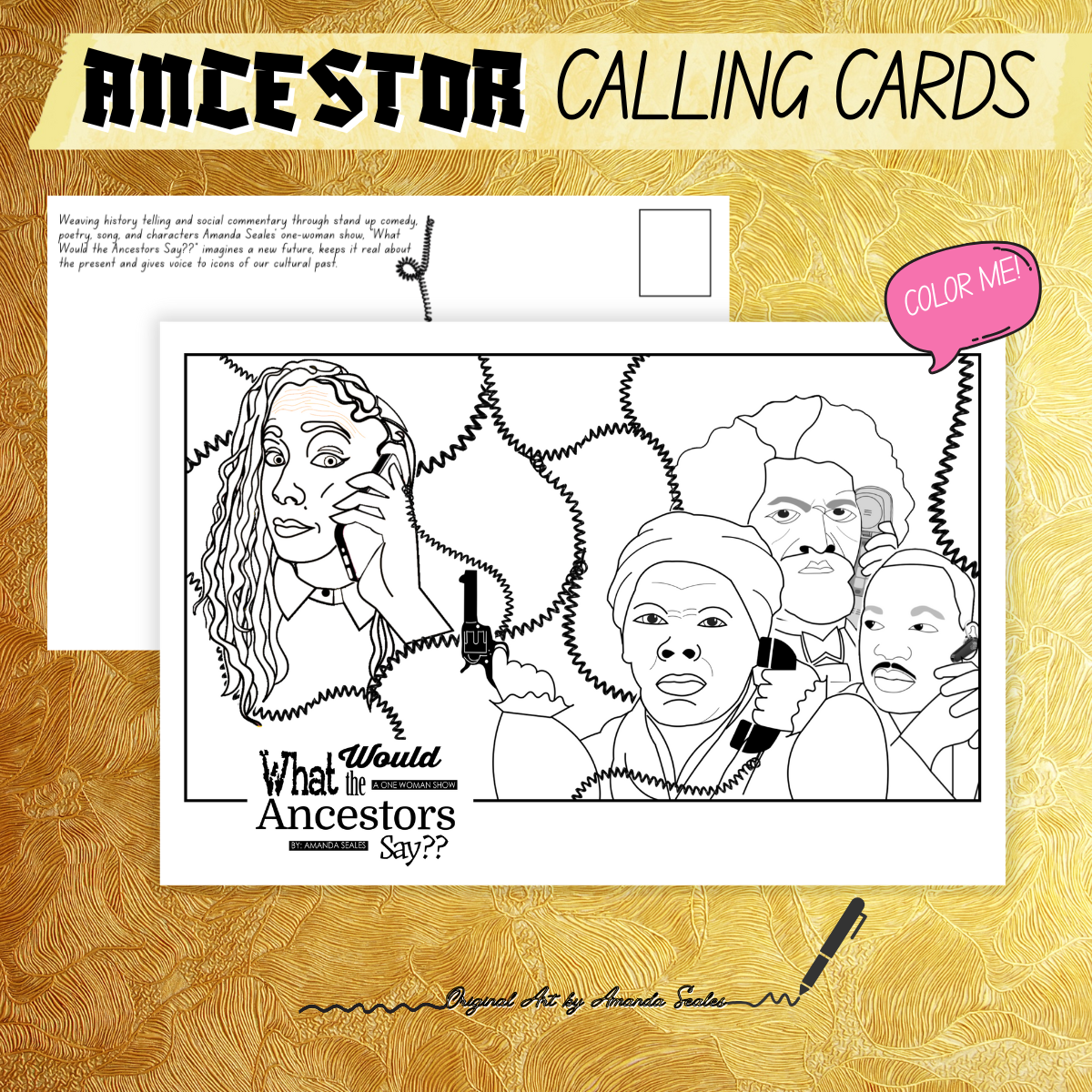 ANCESTOR CALLING CARDS postcard set