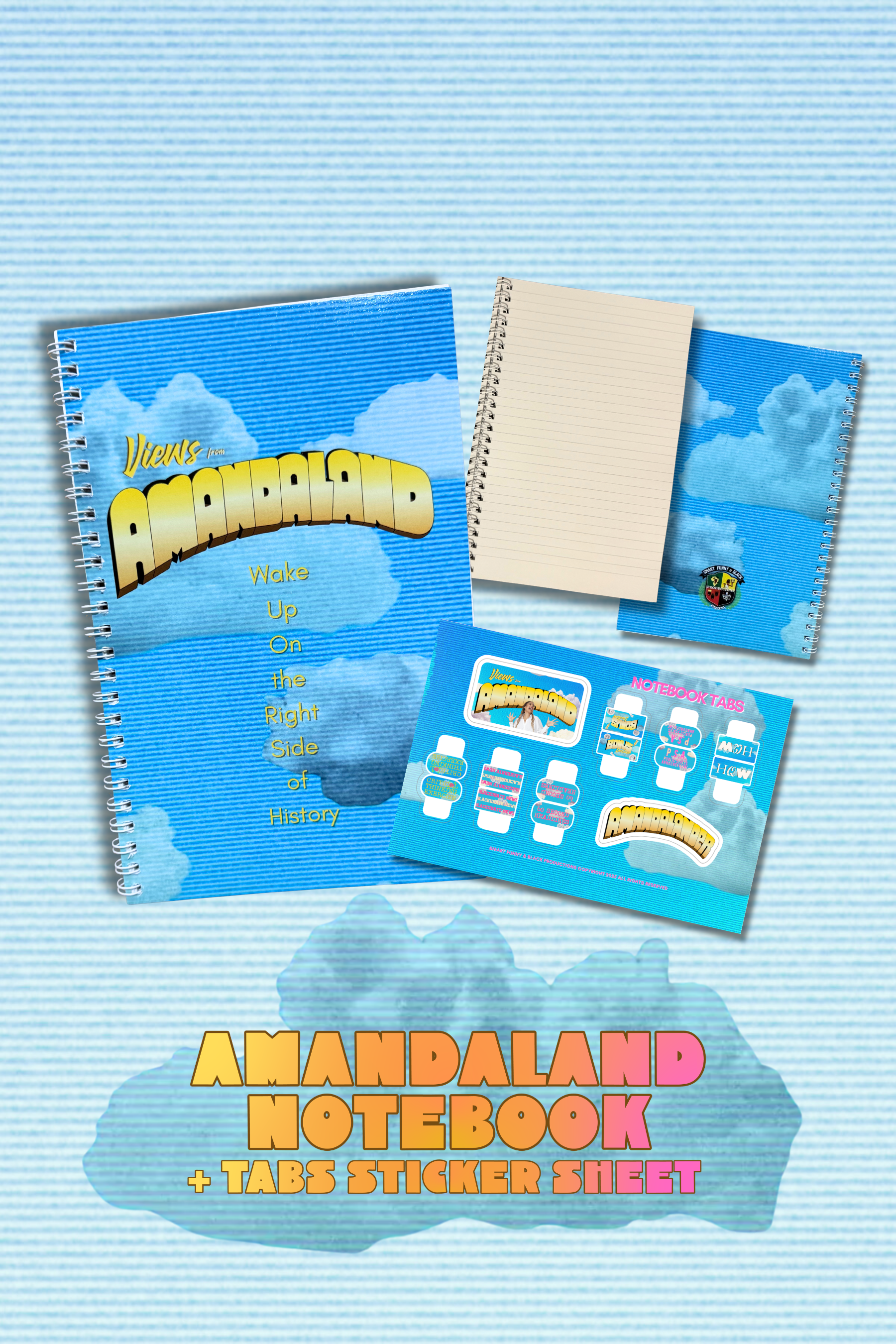 AMANDALAND Notebook + TABS Sticker Sheet