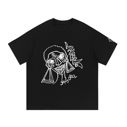 LIBRA SIS [B&W] OVERSIZED tee
